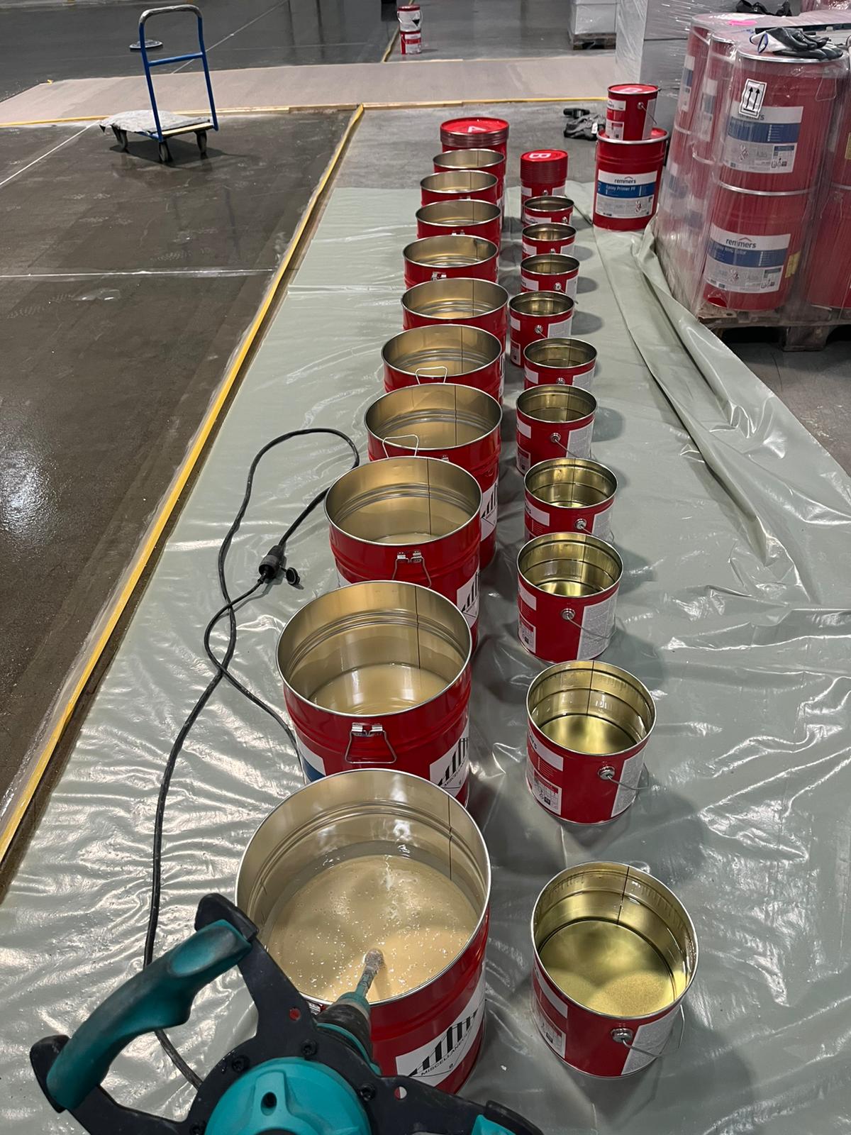 Objekt : Industriehalle  – DE 84030 Landshut (Bayern ) Beschreibung: WHG Beschichtung nach § 19  Größe: 500 m2  Ausführung: 05_2024